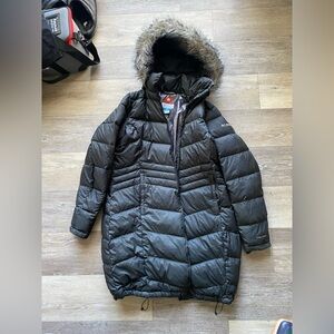 Columbia Women’s Black Puffer Coat with Fur Hood